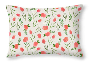 Spring Watercolor Flowers - Throw Pillow
