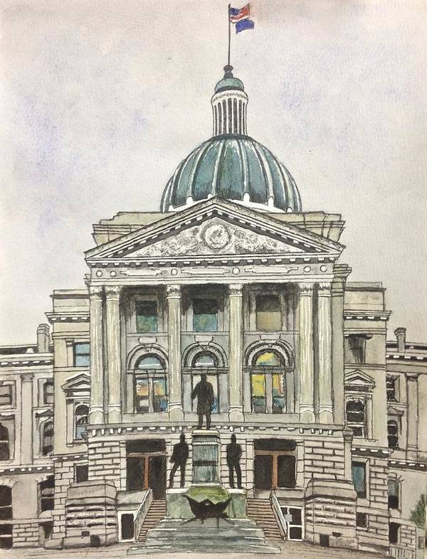 State Capitol Indianapolis - Art Print
