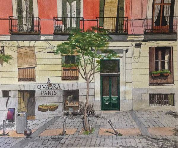 Summer Street in Madrid - Art Print