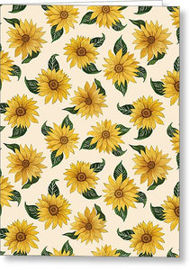 Summer Sunflower Pattern - Greeting Card