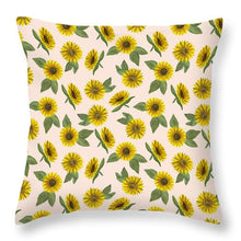 Load image into Gallery viewer, Sunflower Watercolor Pattern - Throw Pillow