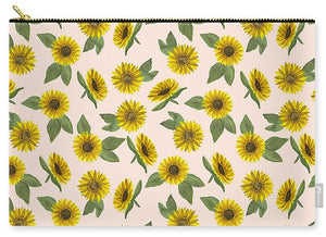 Sunflower Watercolor Pattern - Carry-All Pouch