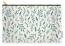Load image into Gallery viewer, Teal Falling Leaves Pattern - Carry-All Pouch