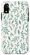 Load image into Gallery viewer, Teal Falling Leaves Pattern - Phone Case