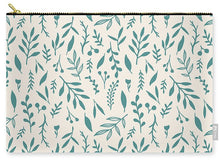 Load image into Gallery viewer, Teal Falling Leaves Pattern - Carry-All Pouch