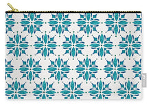 Load image into Gallery viewer, Teal Watercolor Tile Pattern - Carry-All Pouch