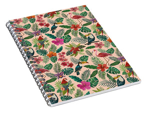 Tropical Bird Pattern - Spiral Notebook