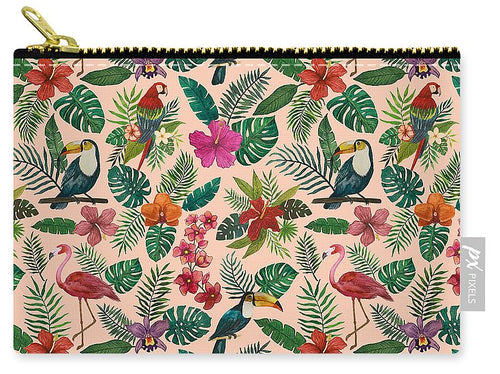 Tropical Bird Pattern - Carry-All Pouch