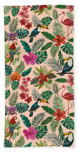 Load image into Gallery viewer, Tropical Bird Pattern - Bath Towel