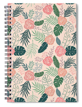 Load image into Gallery viewer, Tropical Floral Pattern - Spiral Notebook