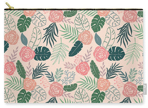 Tropical Floral Pattern - Carry-All Pouch