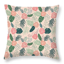 Load image into Gallery viewer, Tropical Floral Pattern - Throw Pillow