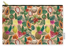 Load image into Gallery viewer, Tropical Fruit and Flowers Pattern - Carry-All Pouch