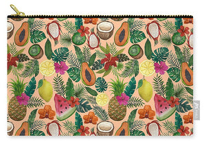 Tropical Fruit and Flowers Pattern - Carry-All Pouch