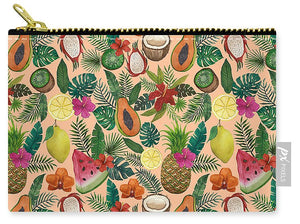 Tropical Fruit and Flowers Pattern - Carry-All Pouch