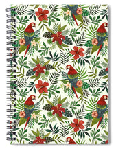 Load image into Gallery viewer, Tropical Parrot Pattern - Spiral Notebook