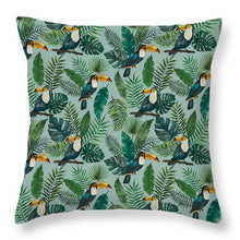 Load image into Gallery viewer, Tropical Toucan Pattern - Throw Pillow