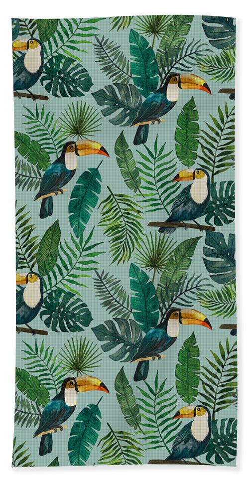Tropical Toucan Pattern - Bath Towel