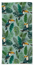 Load image into Gallery viewer, Tropical Toucan Pattern - Beach Towel