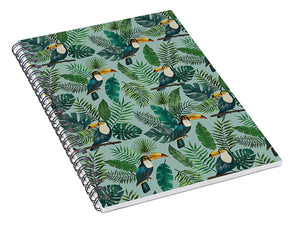 Tropical Toucan Pattern - Spiral Notebook
