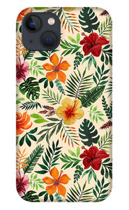 Tropical Watercolor Floral Pattern - Phone Case