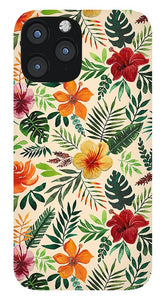 Tropical Watercolor Floral Pattern - Phone Case