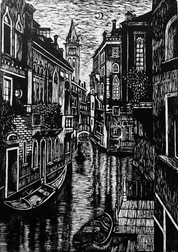 Venice at Night - Art Print