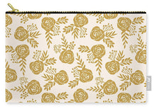 Load image into Gallery viewer, Warm Gold Floral Pattern - Carry-All Pouch