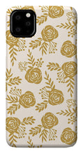 Load image into Gallery viewer, Warm Gold Floral Pattern - Phone Case