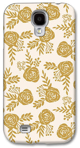 Warm Gold Floral Pattern - Phone Case