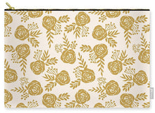 Load image into Gallery viewer, Warm Gold Floral Pattern - Carry-All Pouch