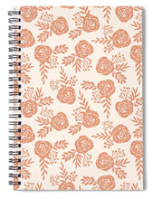 Load image into Gallery viewer, Warm Orange Floral Pattern - Spiral Notebook