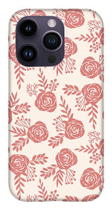 Warm Pink Floral Pattern - Phone Case