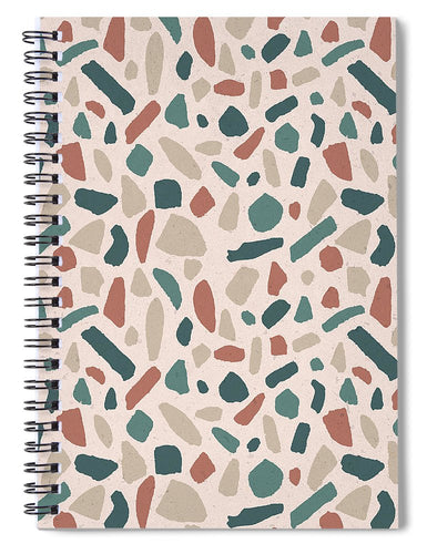 Warm Terrazzo Pattern - Spiral Notebook