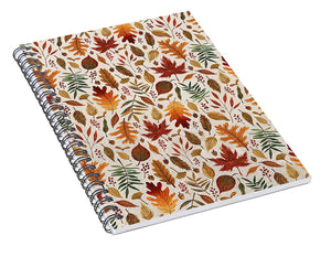 Watercolor Fall Leaves - Spiral Notebook
