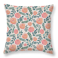 Load image into Gallery viewer, Watercolor Floral Pattern - Throw Pillow
