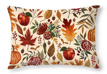 Load image into Gallery viewer, Watercolor Floral Pumpkin, Leaves, and Berries - Throw Pillow