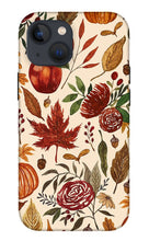 Load image into Gallery viewer, Watercolor Floral Pumpkin, Leaves, and Berries - Phone Case