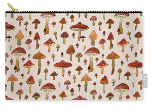 Watercolor Mushroom Pattern - Carry-All Pouch