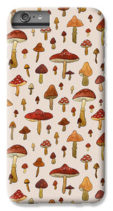 Watercolor Mushroom Pattern - Phone Case
