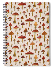 Load image into Gallery viewer, Watercolor Mushroom Pattern - Spiral Notebook