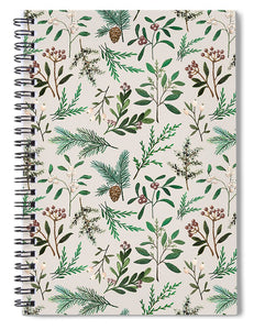 Winter Berry Pattern - Spiral Notebook