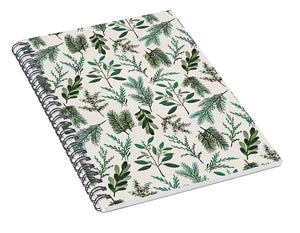 Winter Branch Pattern - Spiral Notebook