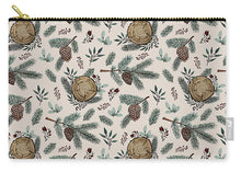 Load image into Gallery viewer, Winter Branches, Berries and Pine Cones - Carry-All Pouch