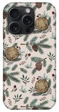 Load image into Gallery viewer, Winter Branches, Berries and Pine Cones - Phone Case