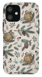 Winter Branches, Berries and Pine Cones - Phone Case