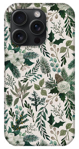 Winter Floral Pattern - Phone Case