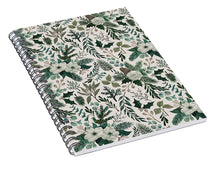 Load image into Gallery viewer, Winter Floral Pattern - Spiral Notebook