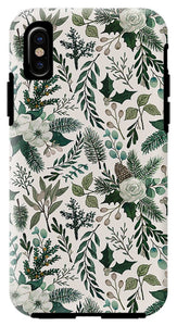 Winter Floral Pattern - Phone Case