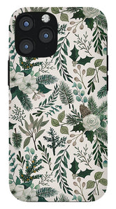 Winter Floral Pattern - Phone Case